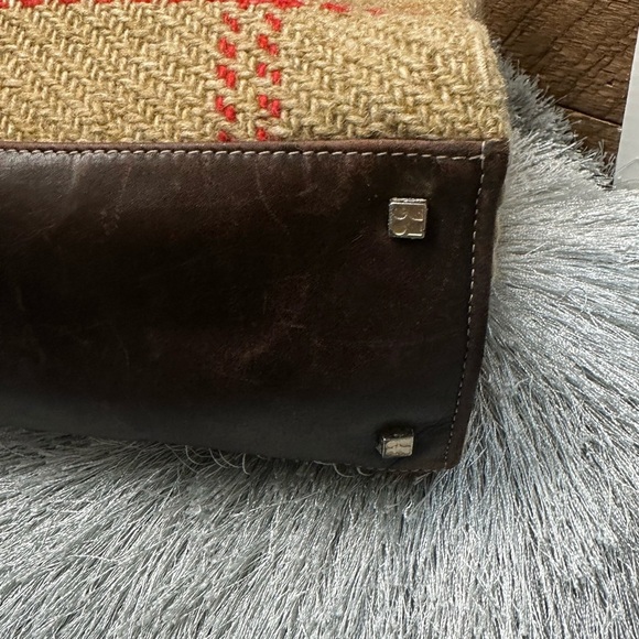 Kate Spade New York Made in Italy Plaid Wool & Leather Tote - Picture 10 of 12